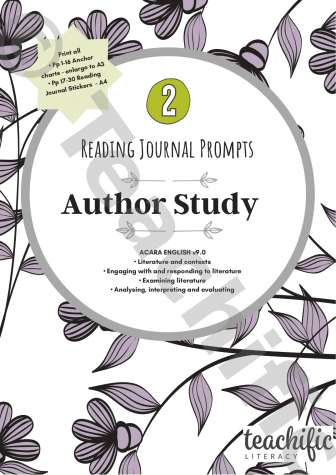 Preview image for Reading Journal Prompts - Author Study, Yr 2