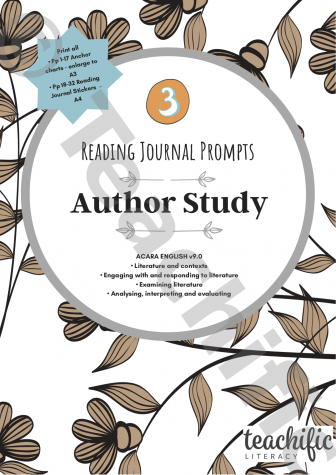 Preview image for Reading Journal Prompts - Author Study, Yr 3