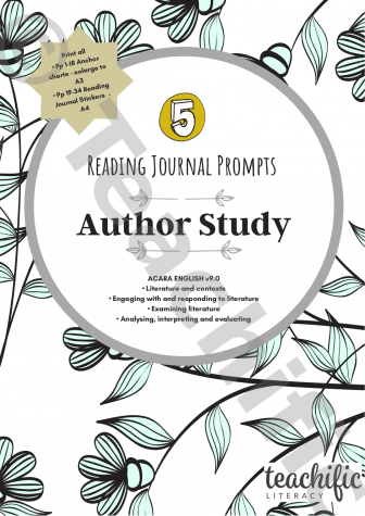 Preview image for Reading Journal Prompts - Author Study, Yr 5