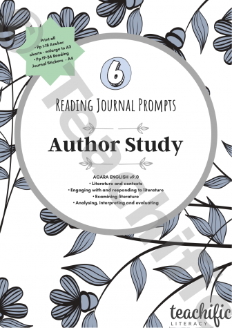 Preview image for Reading Journal Prompts - Author Study Yr 6
