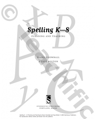 Preview image for Spelling K-8 Intro notes