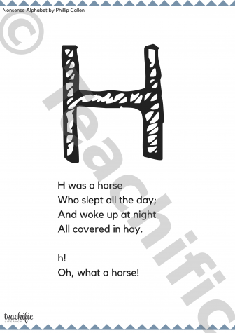 Preview image for Poems: H was a Horse Nonsense Alphabet, K-3