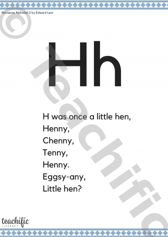 Preview image for Poems: H Was Once a Little Hen, K-2