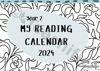 Preview image for My Reading Calendar 2024 - Yr 2