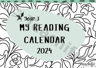 Preview image for My Reading Calendar 2024 - Yr 3