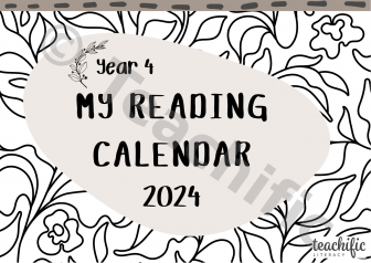 Preview image for My Reading Calendar 2024 - Yr 4