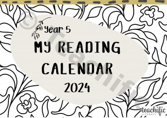 Preview image for My Reading Calendar 2024 - Yr 5