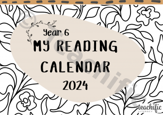 Preview image for My Reading Calendar 2024 - Yr 6