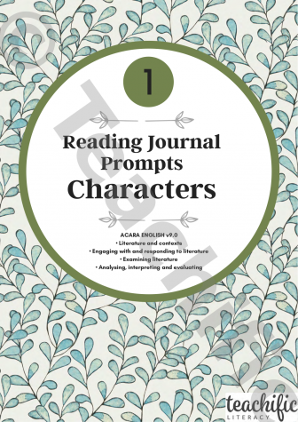 Preview image for Reading Journal Prompts - Characters, Yr 1