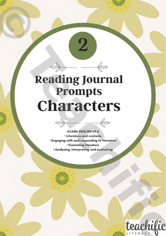 Preview image for Reading Journal Prompts - Characters, Yr 2