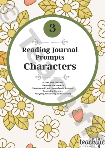 Preview image for Reading Journal Prompts - Characters, Yr 3