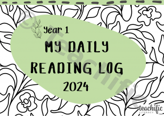 Preview image for My Reading Journal Log 2024 - Yr 1