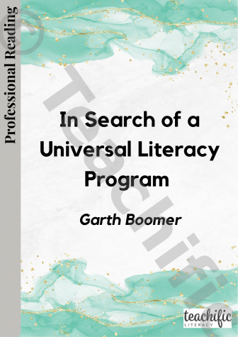 Preview image for In Search of a Universal Literacy Program by Garth Boomer