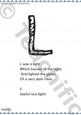 Preview image for Poems: L Was a Light Nonsense Alphabet, K-3