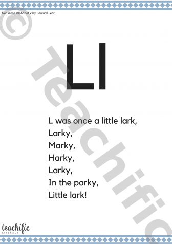 Preview image for Poems: L Was Once a Little Lark, K-2