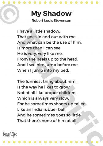 Preview image for Poems: My Shadow, K-3 - Robert Louis Stevenson