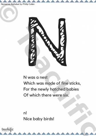 Preview image for Poems: N was a Nest - Nonsense Alphabet, K-3