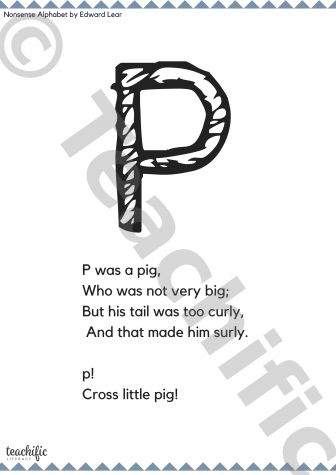 Preview image for Poems: P was a Pig - Nonsense Alphabet, K-3