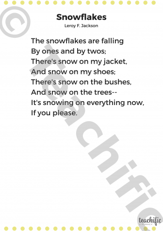 Preview image for Poems: Snowflakes, K-3 - Leroy J. Jackson