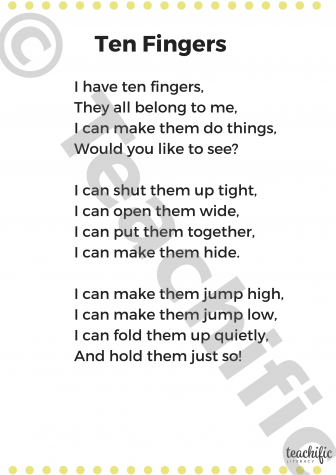 Preview image for Poems: Ten Fingers, Yrs K,1