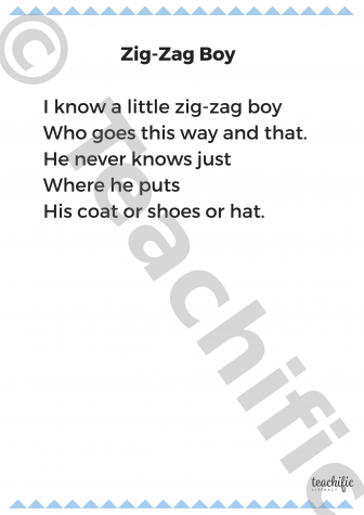 Preview image for Poems: The Zig-Zag Boy, K-2