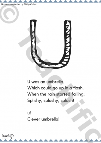 Preview image for Poems: U was an Umbrella - Nonsense Alphabet, K-3