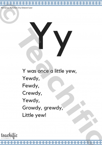 Preview image for Poems: Y Was Once a Little Yew, K-2