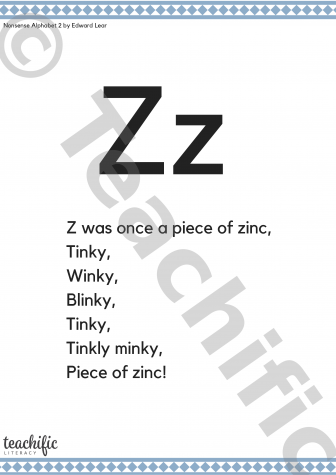 Preview image for Poems: Z Was Once a Piece of Zinc, K-2