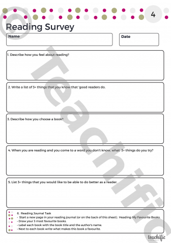 Preview image for Reading Surveys: Year 4