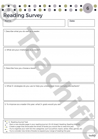 Preview image for Reading Surveys: Year 6