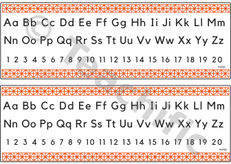 Preview image for Alphabet and Number Strip : Desk Geo Border