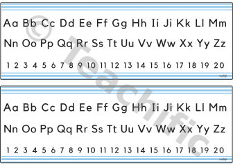 Preview image for Alphabet and Number Strip: Desk Stripes