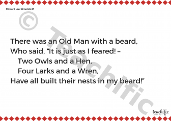 Preview image for Edward Lear Limerick #1: There was an Old Man with a beard