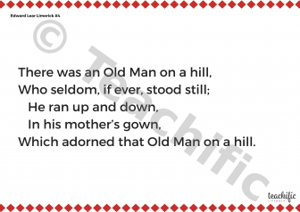 Preview image for Edward Lear Limerick #4: There was an Old Man on a hill