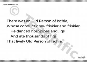 Preview image for Edward Lear Limerick #14: There was an Old Person of Ischia