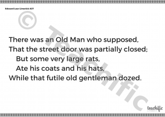 Preview image for Edward Lear Limerick #27: There was an Old Man Who Supposed