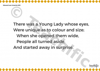 Preview image for Edward Lear Limerick #30: There was a Young Lady whose eyes