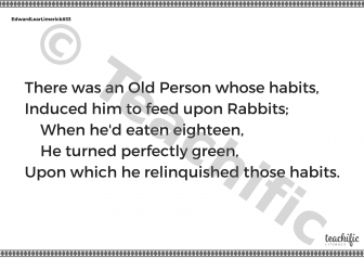 Preview image for Edward Lear Limerick #33: There was an Old Person whose habits