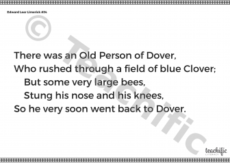 Preview image for Edward Lear Limerick #34: There was an Old Person of Dover