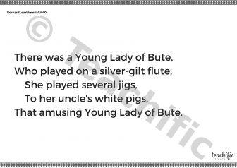 Preview image for Edward Lear Limerick #40: There was a Young Lady of Bute