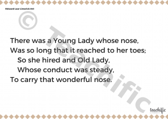 Preview image for Edward Lear Limerick #41: There was a Young Lady whose nose