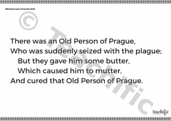 Preview image for Edward Lear Limerick #45: There was an Old Person of Prague