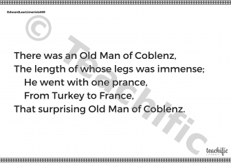 Preview image for Edward Lear Limerick #69: There was an Old Man of Coblenz