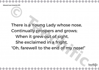 Preview image for Edward Lear Limerick #75: There is a Young Lady whose Nose