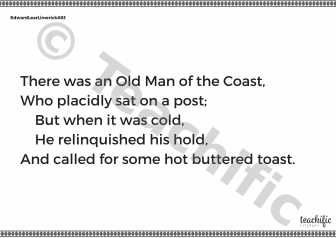 Preview image for Edward Lear Limerick #83: There was an Old Man on the Coast