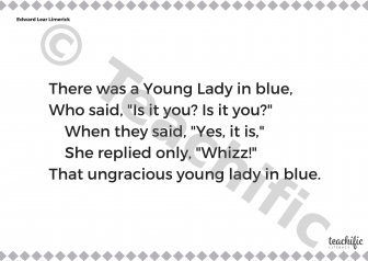 Preview image for Edward Lear Limerick: There was a Young Lady in Blue