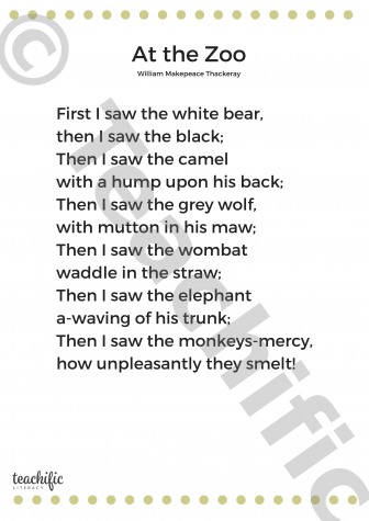 Preview image for Poem: At the Zoo 2 - William Makepeace Thackeray