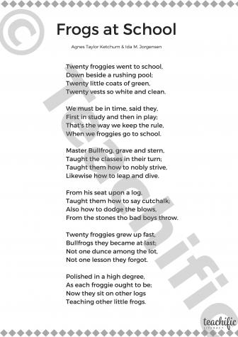 Preview image for Poem: Frogs at School