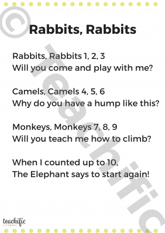 Preview image for Poem: Rabbits, Rabbits - Counting Rhyme