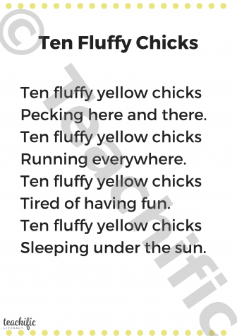 Preview image for Poem: Ten Fluffy Chicks